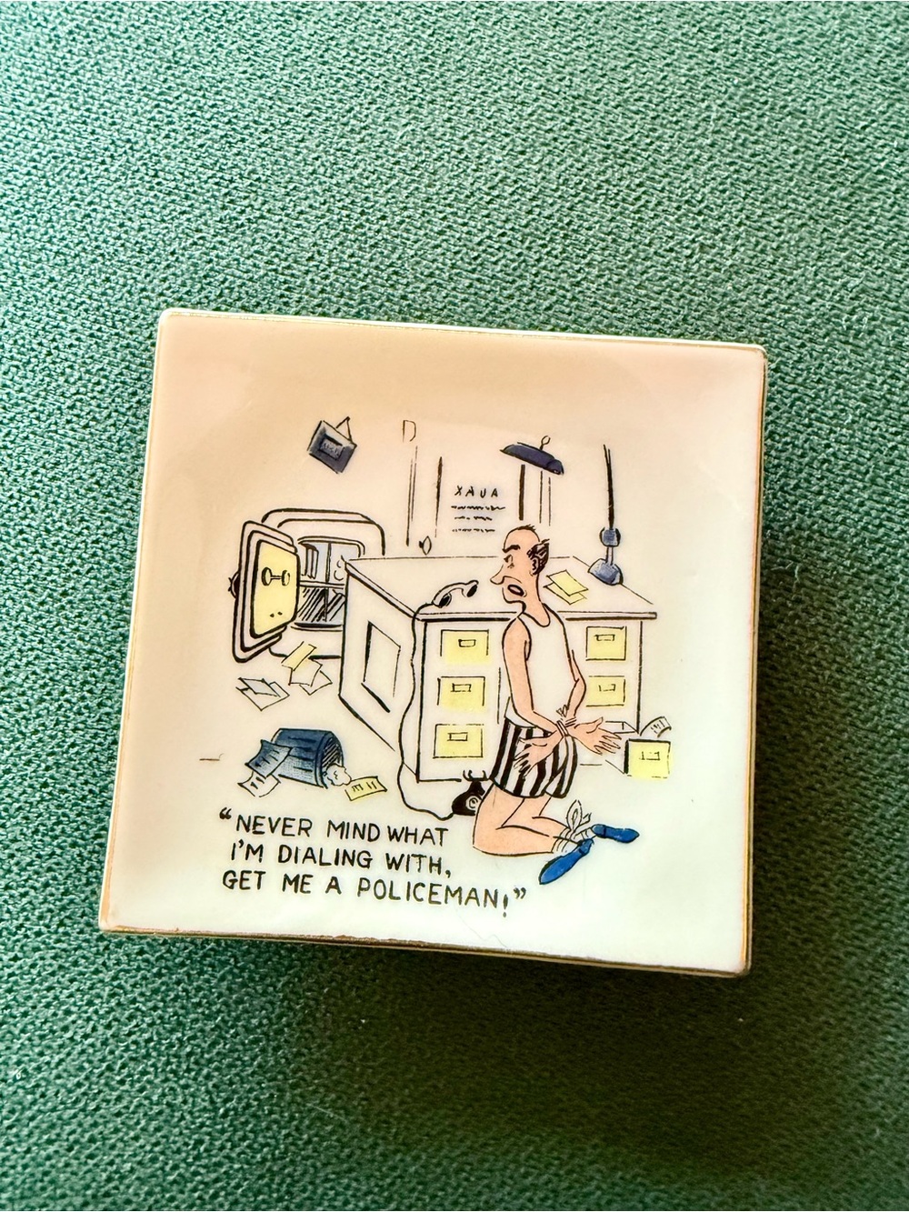 Vintage Comic Ceramic Trinket tray